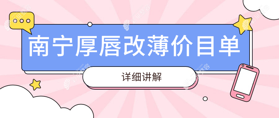 南宁厚唇改薄价格揭秘，附详细费用表及医院地址指南