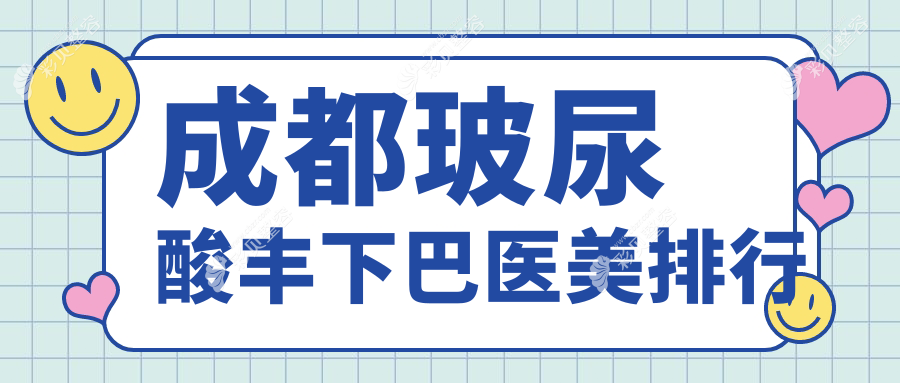 成都玻尿酸丰下巴热门医美机构前十强推荐 附丰下巴价格表详解