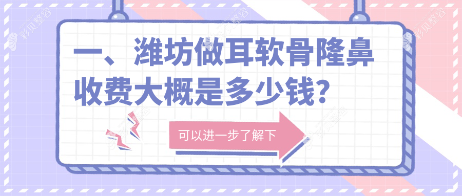 潍坊耳软骨隆鼻价格大揭秘，专业医美服务费用仅需10000元起！