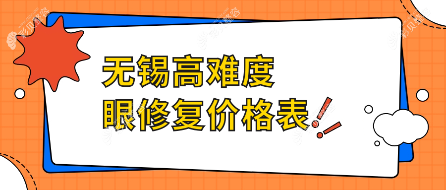 无锡高难度眼修复技术精湛，专业修复价格揭晓仅需15000元起