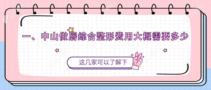 中山唇综合整形费用全解析，收费标准公开，附价格表及医美机构地址