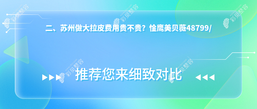 苏州大拉皮与小拉皮价格全解析：面部提升手术性价比大揭秘