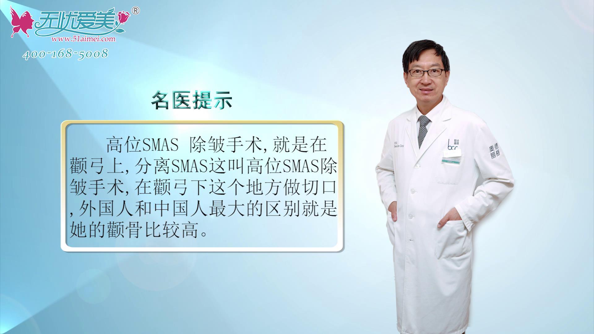 北京奥德丽格王志军院长视频解说什么是高位SMAS除皱手术