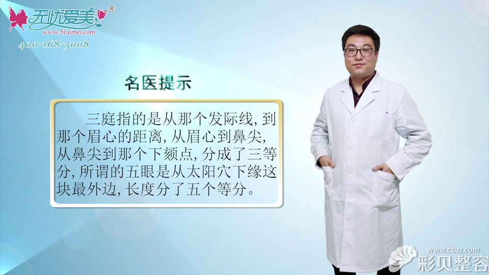 兰州时光李继先主任讲解什么是三庭五眼