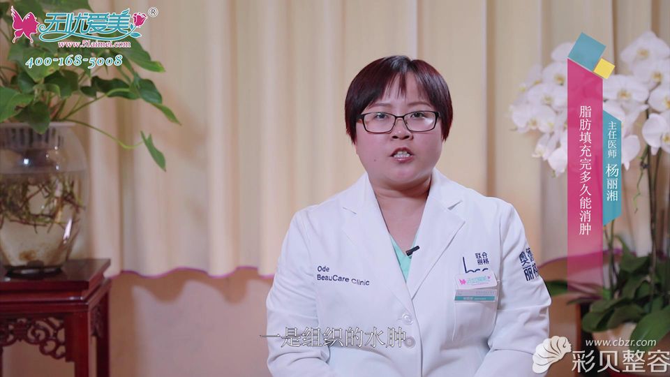 北京奥德丽格杨丽湘表示脂肪填充后组织水肿只占一部分