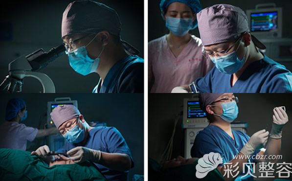 王文医生正在做整形手术