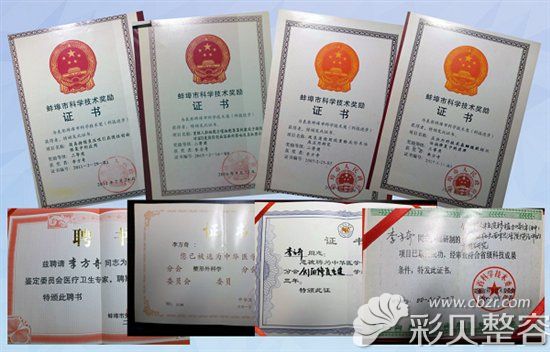 北京艾玛李方奇院长技术认证荣誉证书