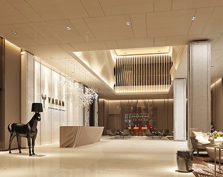 武汉亚韩整形外科医院大厅一角