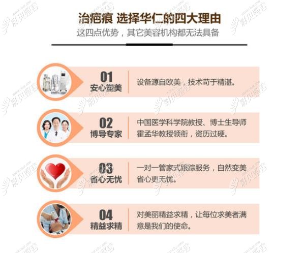 选择华仁治疗疤痕的理由 选择华仁治疗疤痕的理由