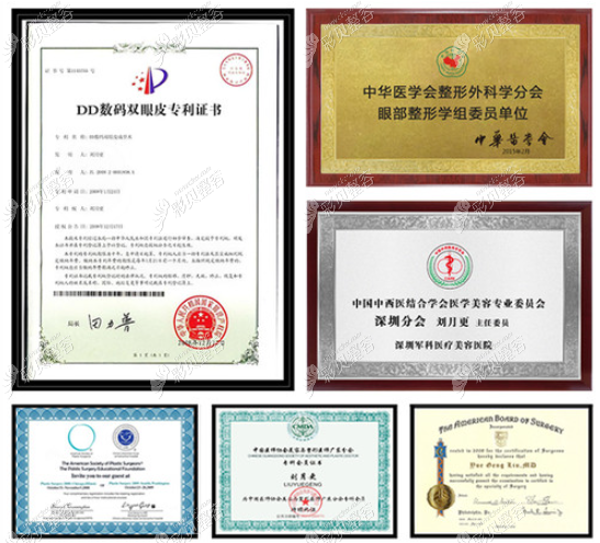 刘月更医生获得的荣誉证书