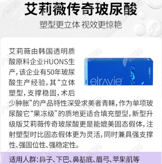 介绍艾莉薇玻尿酸有几种型号时也讲到了传奇版多少钱一支
