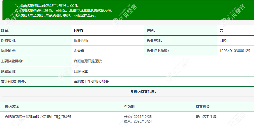 合肥佳冠口腔何初华医生简介
